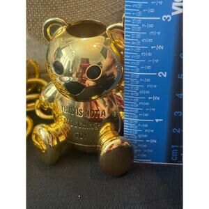 Moschino Sephora Teddy Bear RUNWAY Necklace Gold Tone Statement
